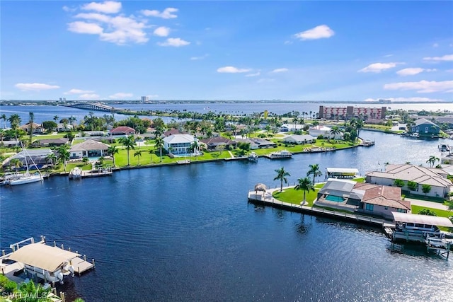 4630 SE 20th Ave, Cape Coral, FL 33904 - birds eye view of property featuring a water view