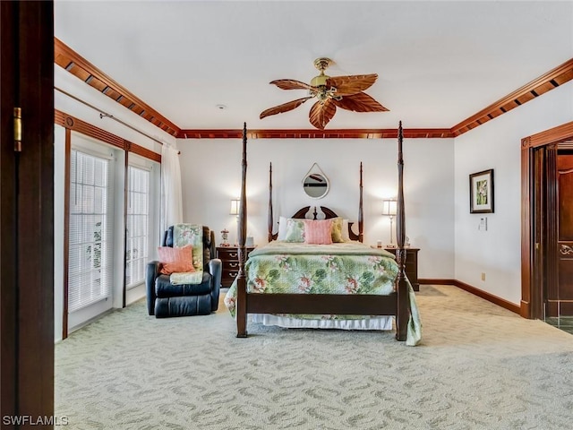 4630 SE 20th Ave, Cape Coral, FL 33904 - carpeted bedroom with ornamental molding and ceiling fan