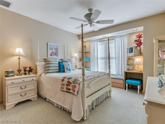 4630 SE 20th Ave, Cape Coral, FL 33904 - bedroom with ceiling fan and light carpet