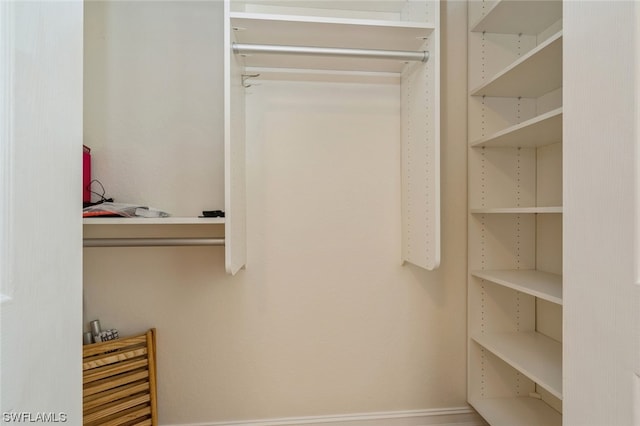 view of walk in closet