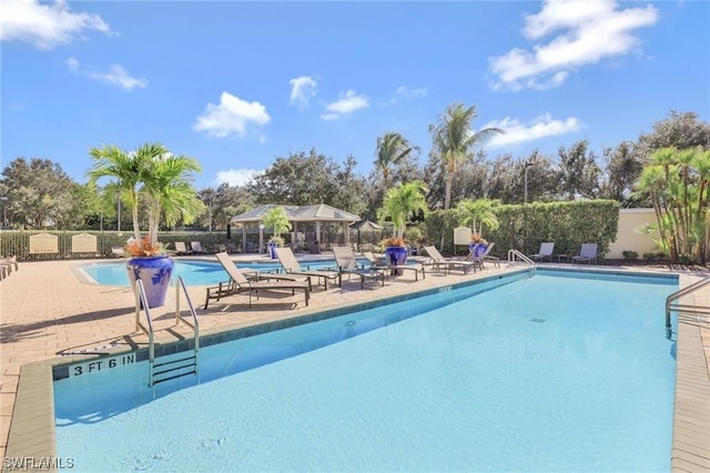 view of pool with a patio area