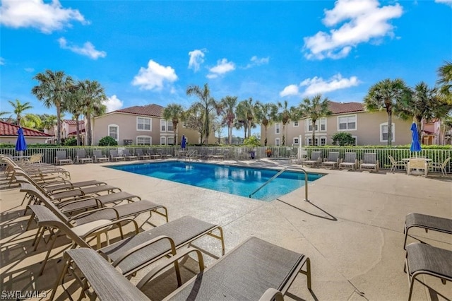 view of pool with a patio area