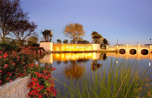 view of water feature