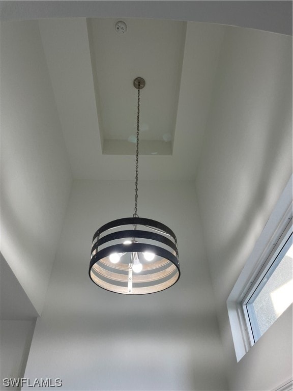 interior details featuring a tray ceiling