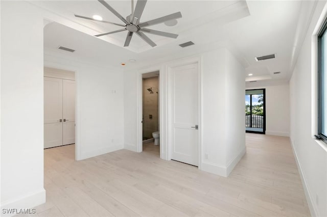375 Periwinkle Ct, Marco Island, FL 34145 - spare room with light wood finished floors, visible vents, and recessed lighting