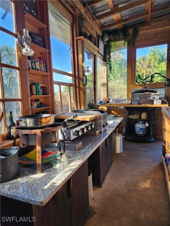 view of patio / terrace featuring an outdoor kitchen