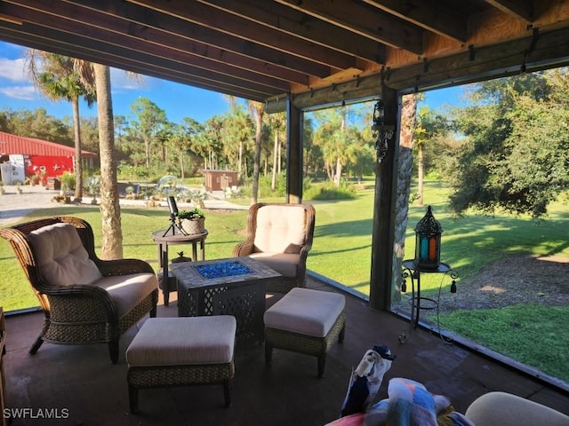 view of sunroom / solarium