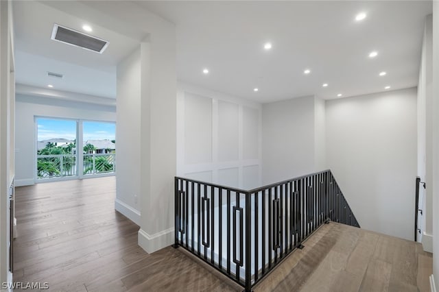 hall featuring hardwood / wood-style floors