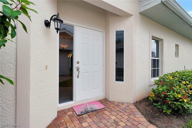 view of doorway to property