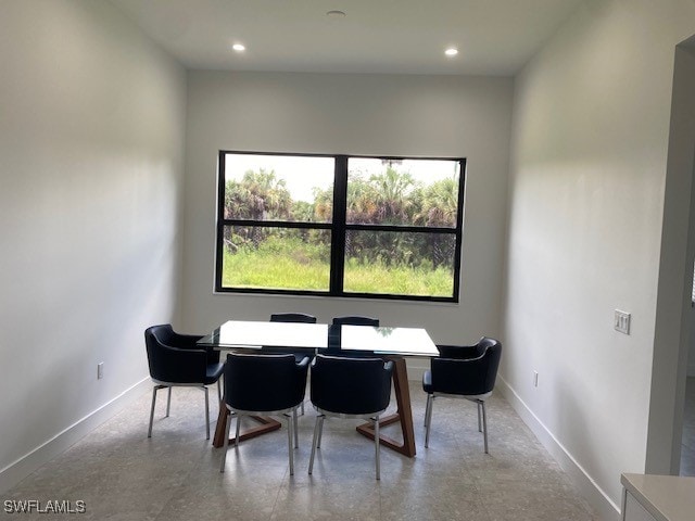 view of dining room