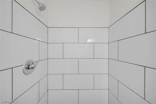 interior details featuring tiled shower