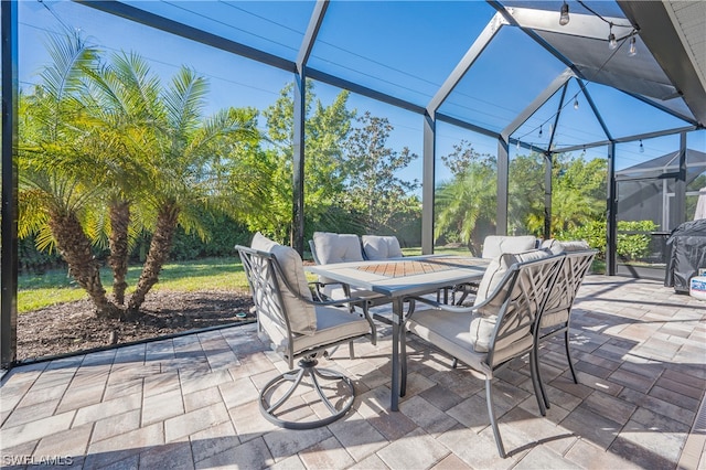 view of sunroom