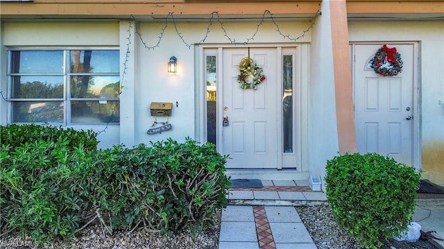 view of doorway to property