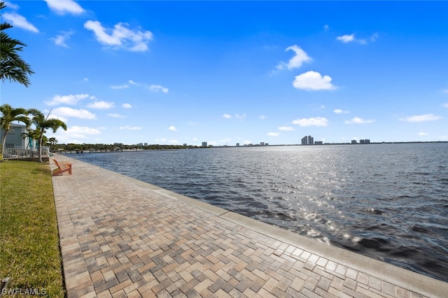 view of water feature