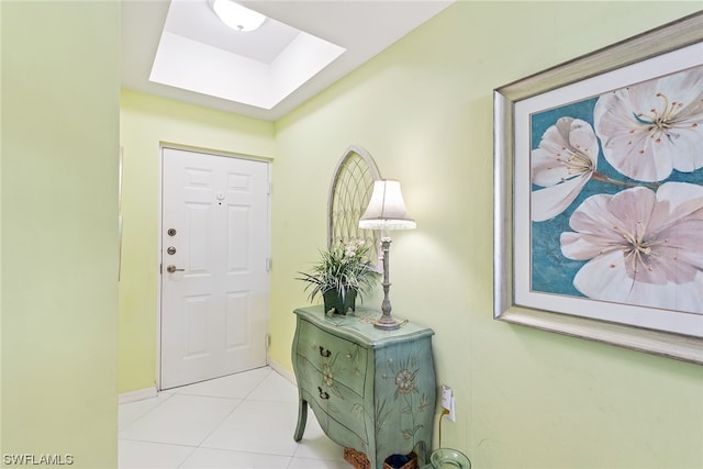 entrance foyer featuring light tile patterned floors