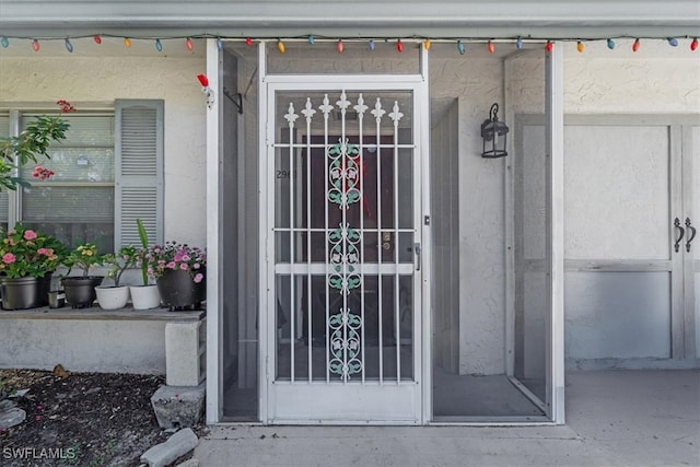 view of doorway to property