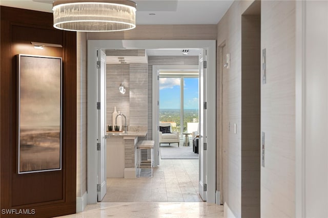 4101 Gulf Shore Blvd N Unit Ph-3, Naples, FL 34103 - hallway with a sink