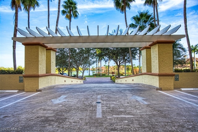 view of street featuring a water view