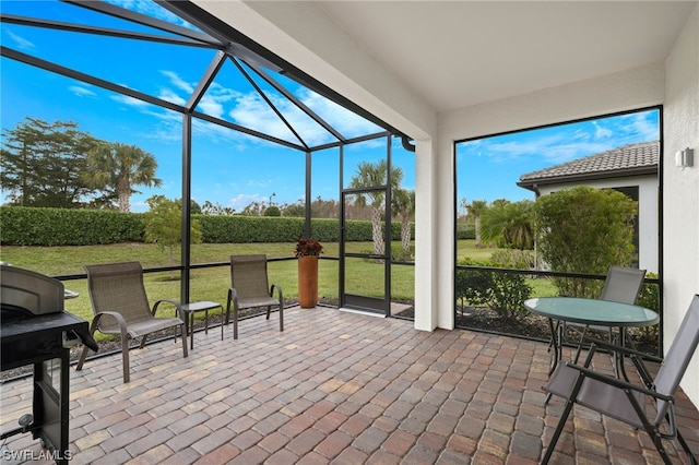 view of sunroom