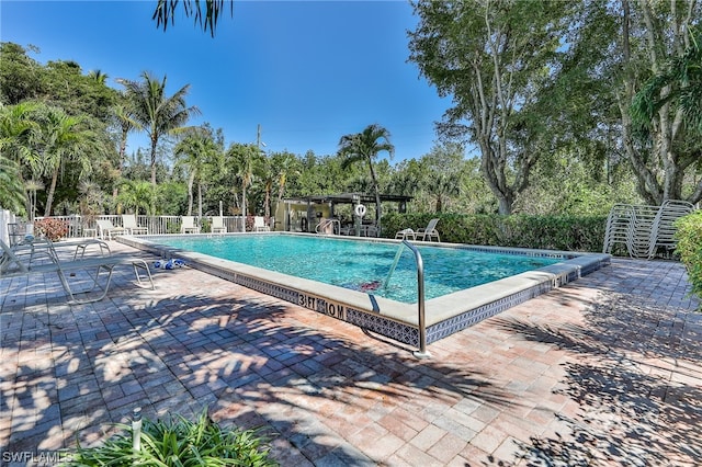 view of pool with a patio area