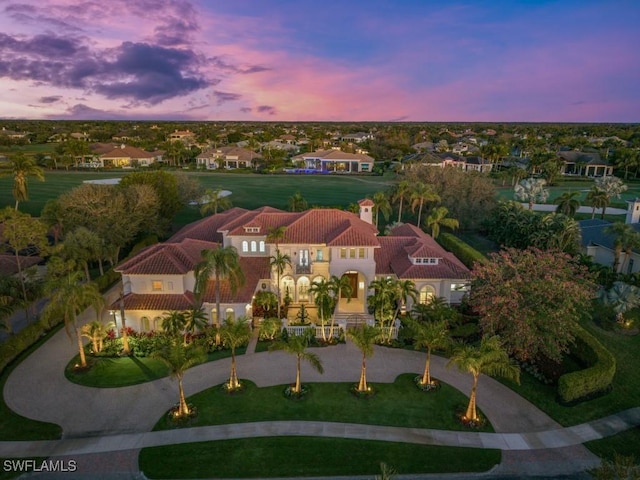 bird's eye view with a residential view