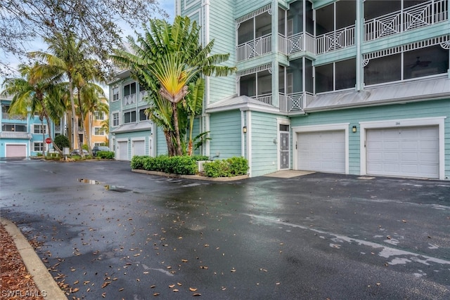 view of building exterior with a garage