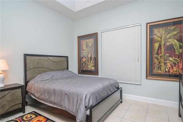 view of tiled bedroom