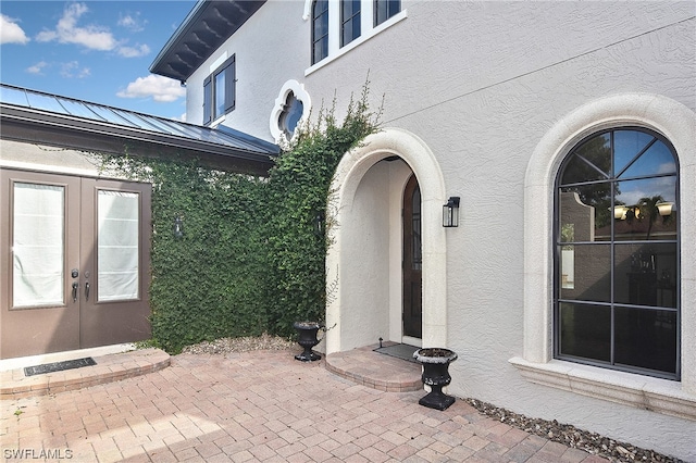 view of patio with french doors