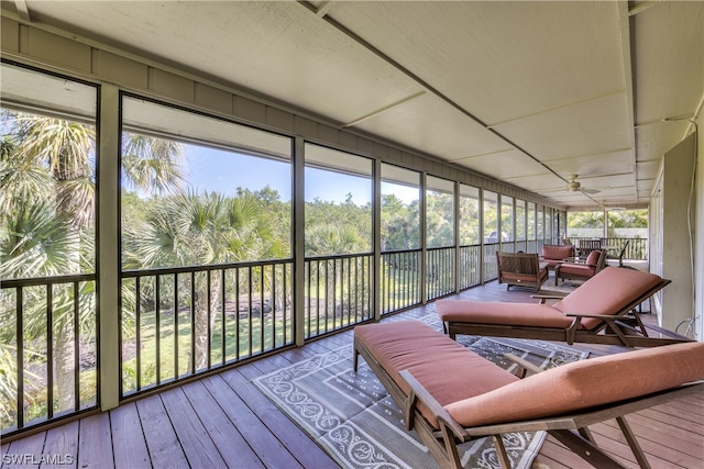 view of sunroom / solarium