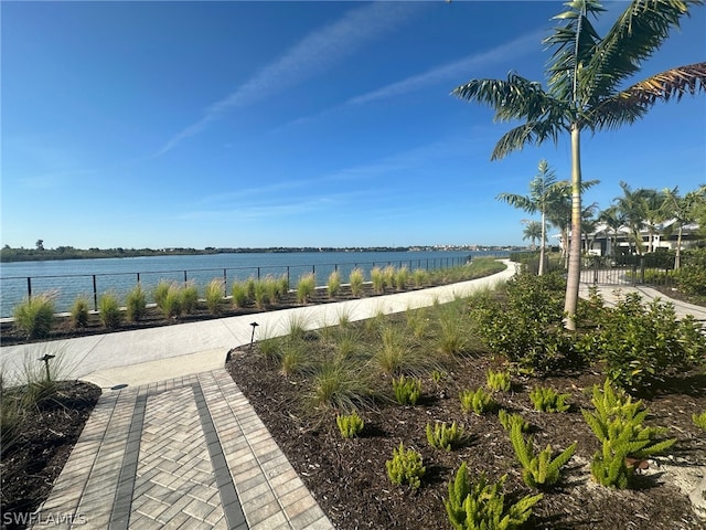 view of home's community featuring a water view