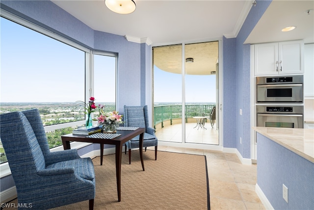 view of sunroom