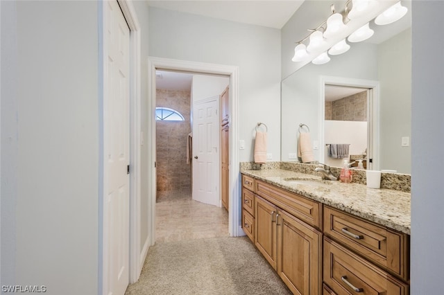 bathroom with large vanity