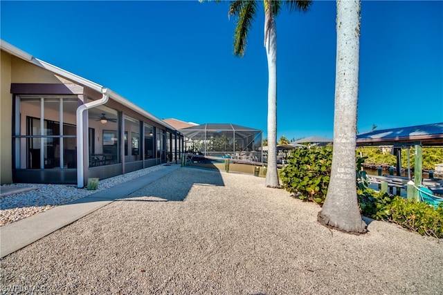 exterior space with a lanai