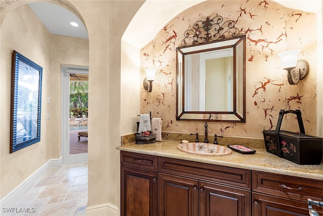 bathroom featuring vanity