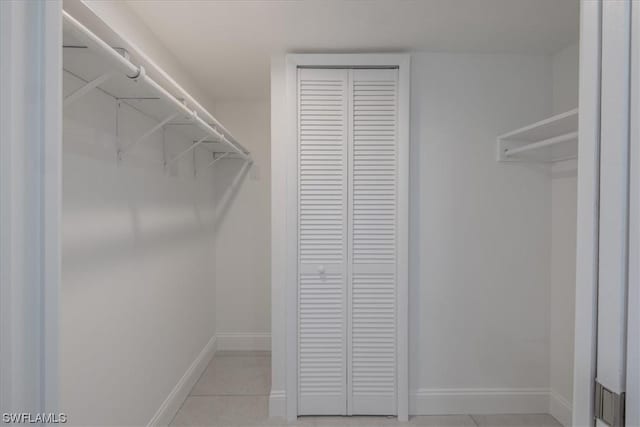 view of walk in closet