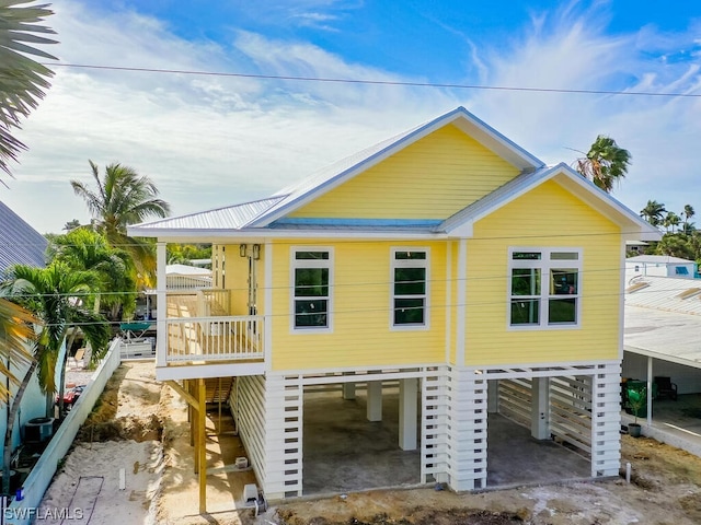 view of raised beach house