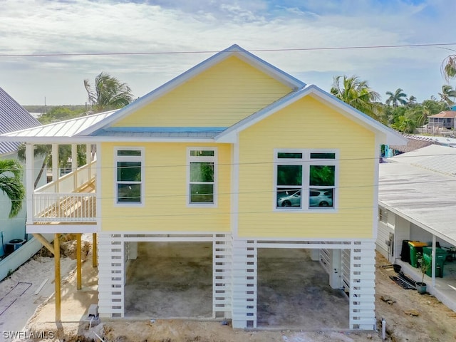 view of raised beach house