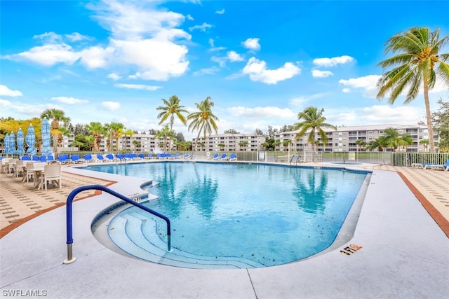 view of pool with a patio