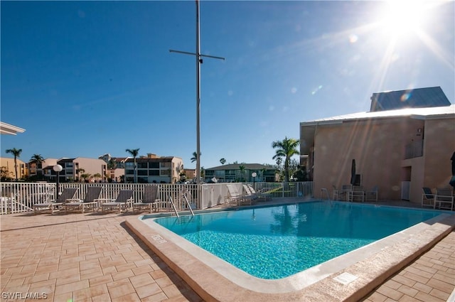 view of pool with a patio area