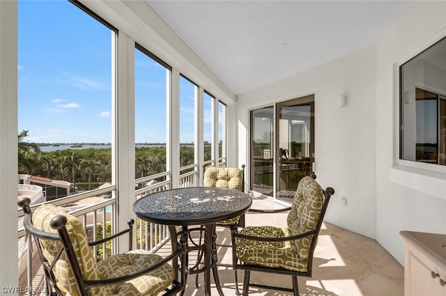 view of sunroom