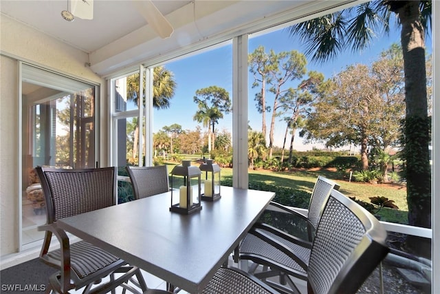 view of sunroom