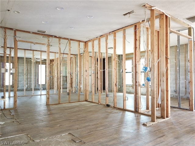 misc room featuring hardwood / wood-style flooring and plenty of natural light