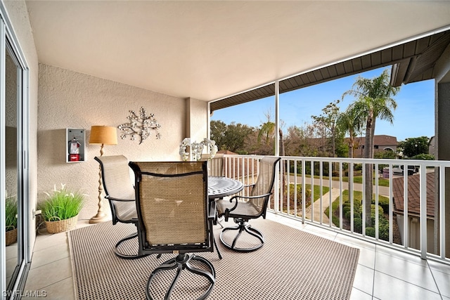 view of sunroom