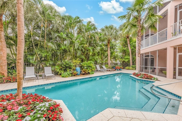 view of pool with a patio area