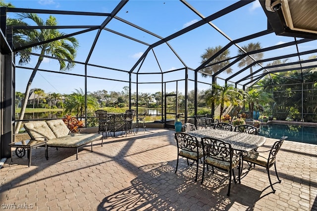 view of sunroom