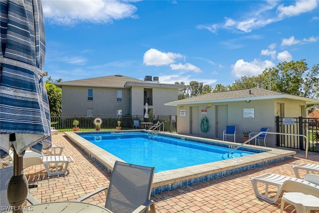 view of pool with a patio area