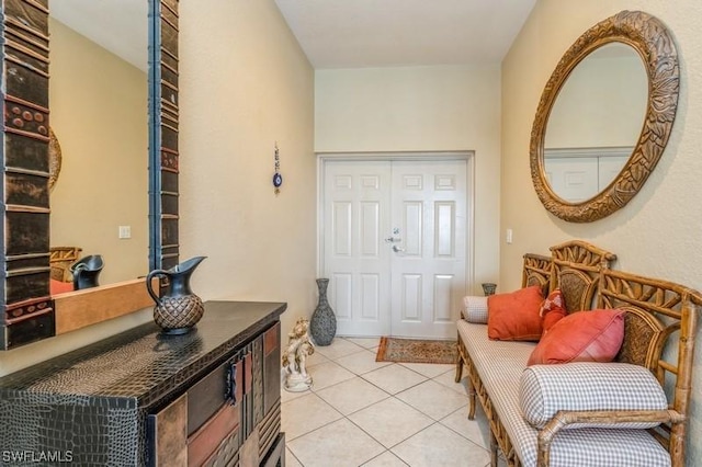 view of tiled foyer