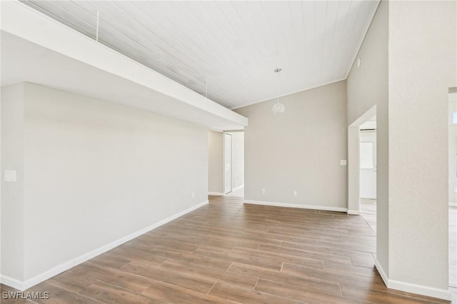 spare room featuring hardwood / wood-style flooring