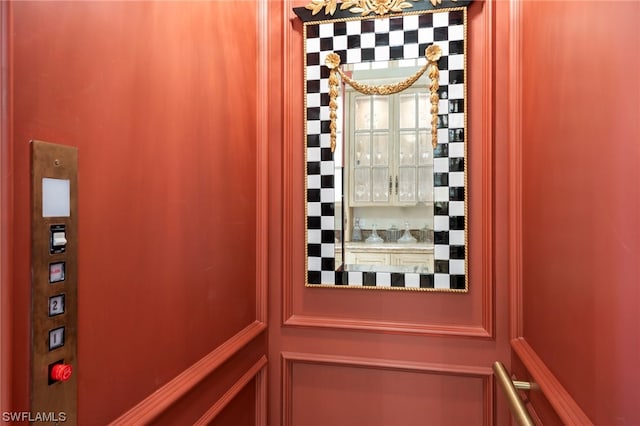 view of wine room