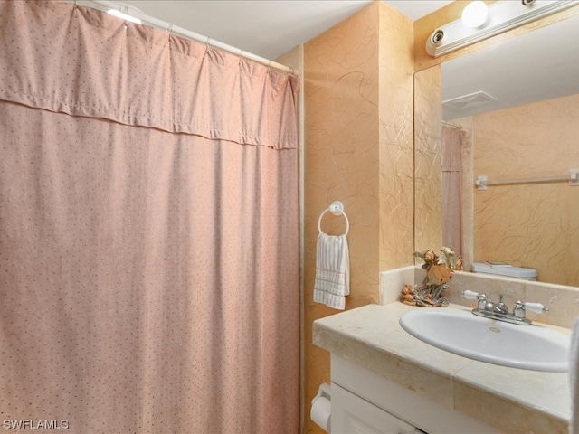 bathroom with large vanity